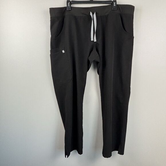 FIGS Scrub Set Sz XXL Catarina Scrub Top Kade Cargo Pants Black Technical - Picture 10 of 15